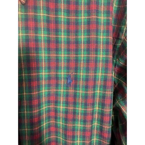 Ralph Lauren Classic Fit Green Red Plaid, Size XL - Picture 3 of 5